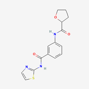 N-[3-(1,3-thiazol-2-ylcarbamoyl)phenyl]tetrahydrofuran-2-carboxamide