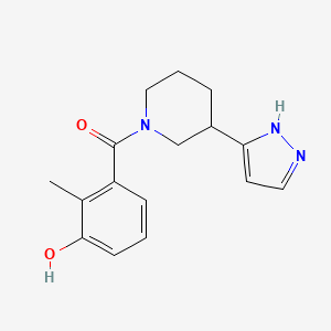 molecular formula C16H19N3O2 B5280878 2-methyl-3-{[3-(1H-pyrazol-5-yl)piperidin-1-yl]carbonyl}phenol 