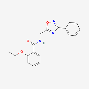 molecular formula C18H17N3O3 B5280880 2-ethoxy-N-[(3-phenyl-1,2,4-oxadiazol-5-yl)methyl]benzamide 