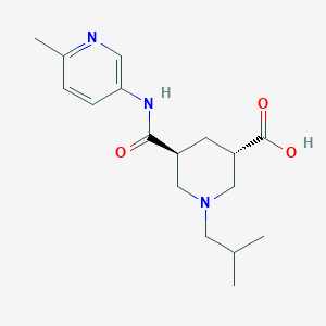 (3S*,5S*)-1-isobutyl-5-{[(6-methyl-3-pyridinyl)amino]carbonyl}-3-piperidinecarboxylic acid