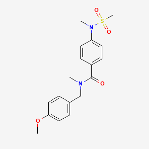 N-(4-methoxybenzyl)-N-methyl-4-[methyl(methylsulfonyl)amino]benzamide