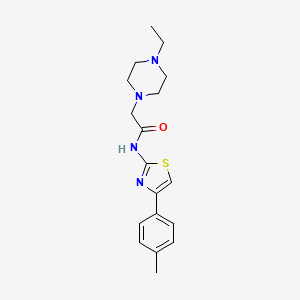 2-(4-ethylpiperazin-1-yl)-N-[4-(4-methylphenyl)-1,3-thiazol-2-yl]acetamide