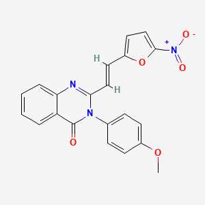 molecular formula C21H15N3O5 B5280933 3-(4-methoxyphenyl)-2-[2-(5-nitro-2-furyl)vinyl]-4(3H)-quinazolinone 