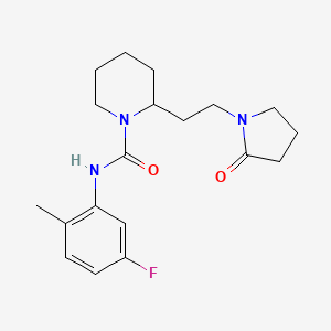 N-(5-fluoro-2-methylphenyl)-2-[2-(2-oxo-1-pyrrolidinyl)ethyl]-1-piperidinecarboxamide