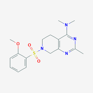 7-[(2-methoxyphenyl)sulfonyl]-N,N,2-trimethyl-5,6,7,8-tetrahydropyrido[3,4-d]pyrimidin-4-amine