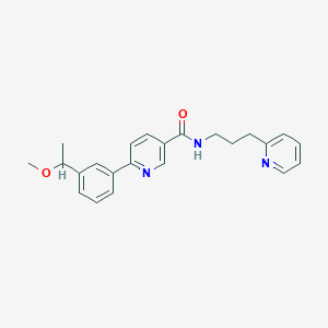 6-[3-(1-methoxyethyl)phenyl]-N-(3-pyridin-2-ylpropyl)nicotinamide