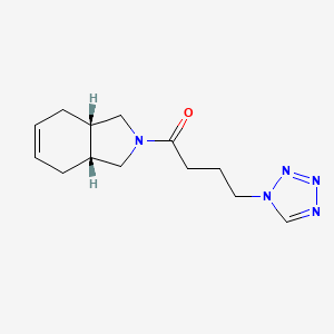 molecular formula C13H19N5O B5280989 (3aR*,7aS*)-2-[4-(1H-tetrazol-1-yl)butanoyl]-2,3,3a,4,7,7a-hexahydro-1H-isoindole 