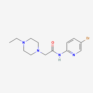 molecular formula C13H19BrN4O B5281016 N-(5-bromopyridin-2-yl)-2-(4-ethylpiperazin-1-yl)acetamide 