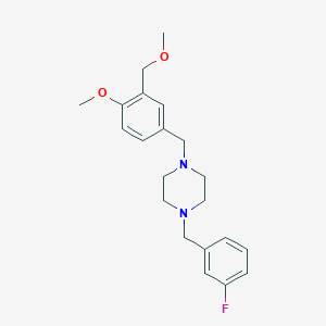 1-(3-fluorobenzyl)-4-[4-methoxy-3-(methoxymethyl)benzyl]piperazine