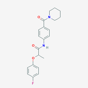 2-(4-fluorophenoxy)-N-[4-(1-piperidinylcarbonyl)phenyl]propanamide