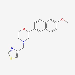 molecular formula C19H20N2O2S B5281054 2-(6-methoxy-2-naphthyl)-4-(1,3-thiazol-4-ylmethyl)morpholine 