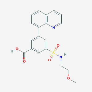 3-{[(2-methoxyethyl)amino]sulfonyl}-5-quinolin-8-ylbenzoic acid