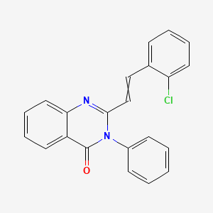 molecular formula C22H15ClN2O B5281080 2-[2-(2-chlorophenyl)vinyl]-3-phenyl-4(3H)-quinazolinone 