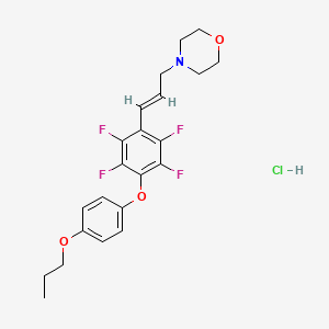 4-[(E)-3-[2,3,5,6-tetrafluoro-4-(4-propoxyphenoxy)phenyl]prop-2-enyl]morpholine;hydrochloride