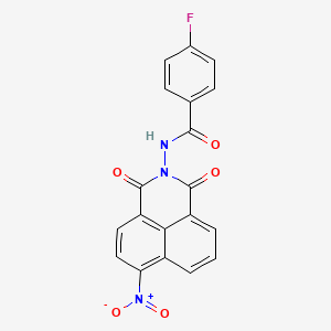 4-fluoro-N-(6-nitro-1,3-dioxo-1H-benzo[de]isoquinolin-2(3H)-yl)benzamide