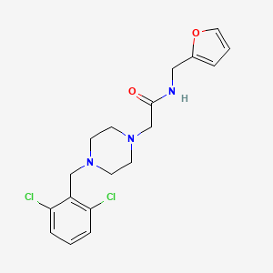 molecular formula C18H21Cl2N3O2 B5281122 2-[4-(2,6-dichlorobenzyl)-1-piperazinyl]-N-(2-furylmethyl)acetamide 