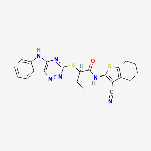 N~1~-(3-CYANO-4,5,6,7-TETRAHYDRO-1-BENZOTHIOPHEN-2-YL)-2-(5H-[1,2,4]TRIAZINO[5,6-B]INDOL-3-YLSULFANYL)BUTANAMIDE