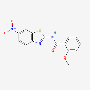 molecular formula C15H11N3O4S B5281150 2-methoxy-N-(6-nitro-1,3-benzothiazol-2-yl)benzamide CAS No. 6161-89-3