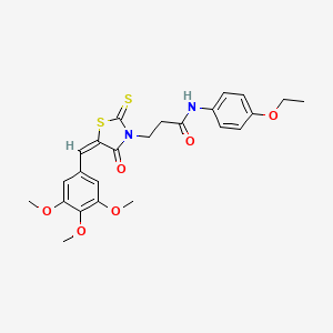 N-(4-ethoxyphenyl)-3-[(5E)-4-oxo-2-thioxo-5-(3,4,5-trimethoxybenzylidene)-1,3-thiazolidin-3-yl]propanamide