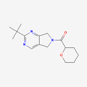 (2-Tert-butyl-5,7-dihydropyrrolo[3,4-d]pyrimidin-6-yl)-(oxan-2-yl)methanone