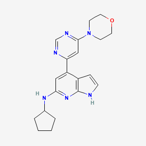 N-cyclopentyl-4-(6-morpholin-4-ylpyrimidin-4-yl)-1H-pyrrolo[2,3-b]pyridin-6-amine