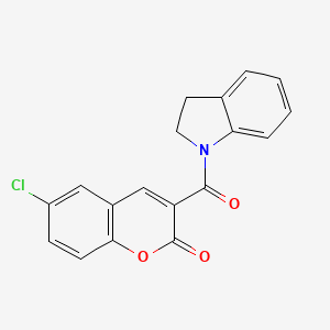 6-Chloro-3-(indolinylcarbonyl)chromen-2-one