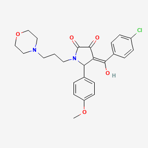 4-(4-chlorobenzoyl)-3-hydroxy-5-(4-methoxyphenyl)-1-[3-(4-morpholinyl)propyl]-1,5-dihydro-2H-pyrrol-2-one