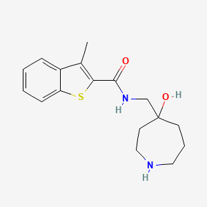 N-[(4-hydroxy-4-azepanyl)methyl]-3-methyl-1-benzothiophene-2-carboxamide