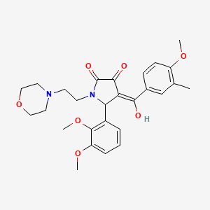 (4E)-5-(2,3-dimethoxyphenyl)-4-[hydroxy-(4-methoxy-3-methylphenyl)methylidene]-1-(2-morpholin-4-ylethyl)pyrrolidine-2,3-dione