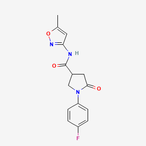 1-(4-fluorophenyl)-N-(5-methyl-1,2-oxazol-3-yl)-5-oxopyrrolidine-3-carboxamide