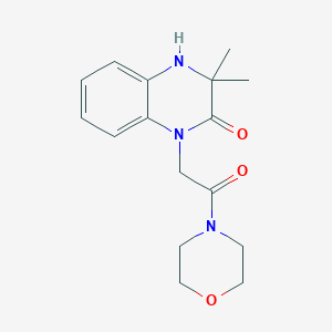 molecular formula C16H21N3O3 B5281264 3,3-dimethyl-1-[2-(4-morpholinyl)-2-oxoethyl]-3,4-dihydro-2(1H)-quinoxalinone 