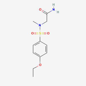 molecular formula C11H16N2O4S B5281266 N~2~-[(4-ethoxyphenyl)sulfonyl]-N~2~-methylglycinamide 