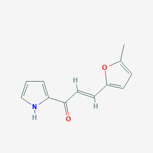 molecular formula C12H11NO2 B5281267 (E)-3-(5-methylfuran-2-yl)-1-(1H-pyrrol-2-yl)prop-2-en-1-one 