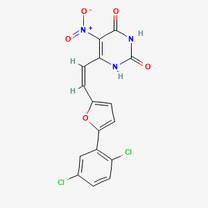 6-{2-[5-(2,5-dichlorophenyl)-2-furyl]vinyl}-5-nitro-2,4(1H,3H)-pyrimidinedione