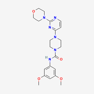 N-(3,5-dimethoxyphenyl)-4-[2-(4-morpholinyl)-4-pyrimidinyl]-1-piperazinecarboxamide