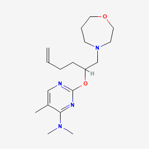 N,N,5-trimethyl-2-{[(2S,5R)-5-(1,4-oxazepan-4-ylmethyl)tetrahydrofuran-2-yl]methyl}pyrimidin-4-amine