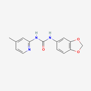 molecular formula C14H13N3O3 B5281332 N-(1,3-BENZODIOXOL-5-YL)-N'-(4-METHYL-2-PYRIDYL)UREA 