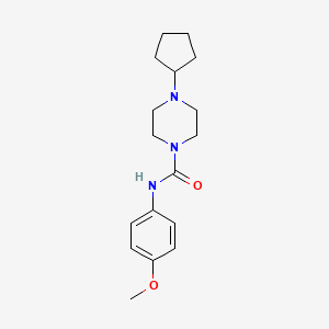 4-cyclopentyl-N-(4-methoxyphenyl)piperazine-1-carboxamide