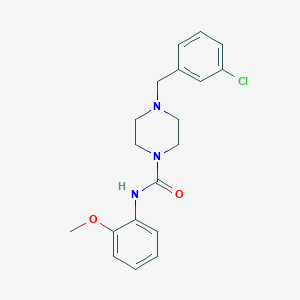 molecular formula C19H22ClN3O2 B5281361 4-(3-chlorobenzyl)-N-(2-methoxyphenyl)piperazine-1-carboxamide 