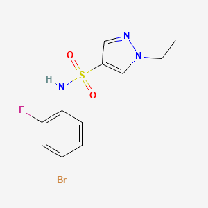 N-(4-bromo-2-fluorophenyl)-1-ethyl-1H-pyrazole-4-sulfonamide