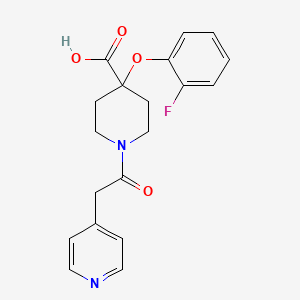 4-(2-fluorophenoxy)-1-(pyridin-4-ylacetyl)piperidine-4-carboxylic acid