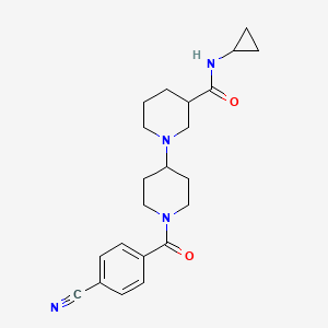 1'-(4-cyanobenzoyl)-N-cyclopropyl-1,4'-bipiperidine-3-carboxamide