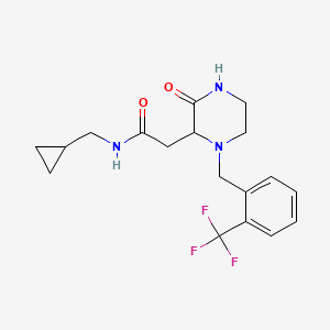 N-(cyclopropylmethyl)-2-{3-oxo-1-[2-(trifluoromethyl)benzyl]-2-piperazinyl}acetamide