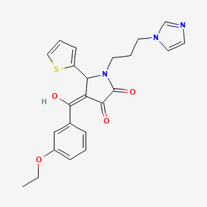 4-[(3-ethoxyphenyl)carbonyl]-3-hydroxy-1-[3-(1H-imidazol-1-yl)propyl]-5-(thiophen-2-yl)-1,5-dihydro-2H-pyrrol-2-one