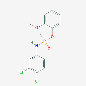 molecular formula C14H14Cl2NO3P B5281414 2-methoxyphenyl N-(3,4-dichlorophenyl)-P-methylphosphonamidoate 