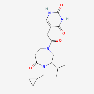 5-{2-[4-(cyclopropylmethyl)-3-isopropyl-5-oxo-1,4-diazepan-1-yl]-2-oxoethyl}-2,4(1H,3H)-pyrimidinedione