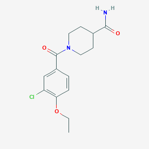 molecular formula C15H19ClN2O3 B5281428 1-(3-chloro-4-ethoxybenzoyl)-4-piperidinecarboxamide 