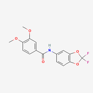 N-(2,2-DIFLUORO-2H-1,3-BENZODIOXOL-5-YL)-3,4-DIMETHOXYBENZAMIDE