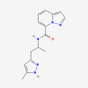 N-[1-methyl-2-(3-methyl-1H-pyrazol-5-yl)ethyl]pyrazolo[1,5-a]pyridine-7-carboxamide