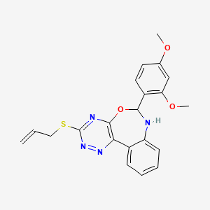 3-(allylthio)-6-(2,4-dimethoxyphenyl)-6,7-dihydro[1,2,4]triazino[5,6-d][3,1]benzoxazepine